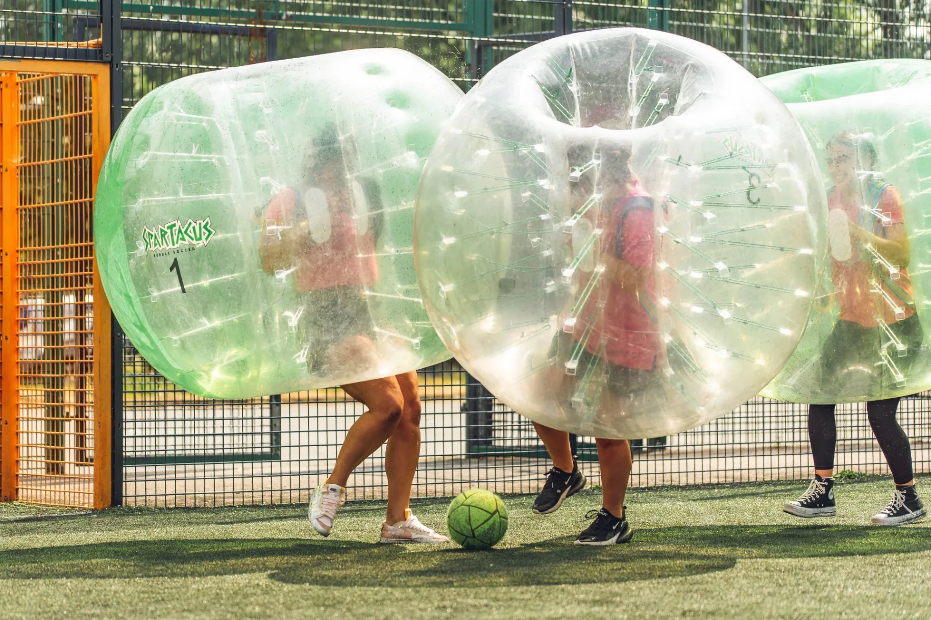 Schools and community bubble football action